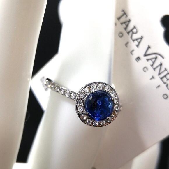 Tara Vanessa Blue Crystal Ring, Size 7, Blue Rhinestone, NWT - Picture 5 of 6